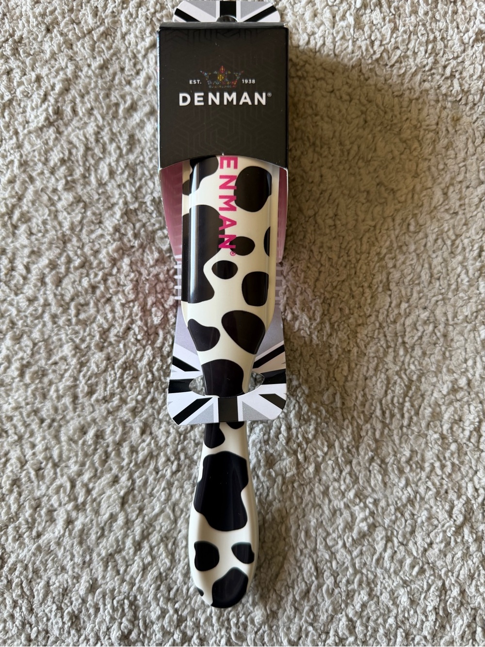 NWT!! Denman Cow Print Brush